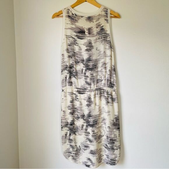 Vince Silk Drawstring Marble georgette silk dress size Small - Picture 3 of 14